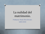 La nulidad del matrimonio.