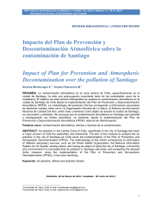 Impacto del Plan de Prevención y Descontaminación Atmosférica