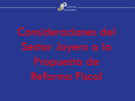 Consideraciones del Sector Joyero a la Propuesta de Reforma Fiscal