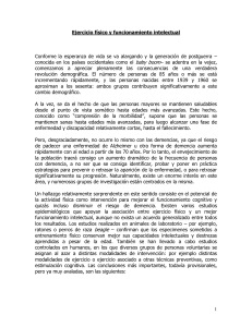 Ejercicio y funcionamiento intelectual