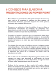 6 Consejos para elaborar presentaciones de Power Ponit