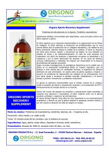 ORGONO SPORTS RECOVERY SUPPLEMENT
