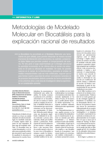 Metodologías de Modelado Molecular en Biocatálisis para