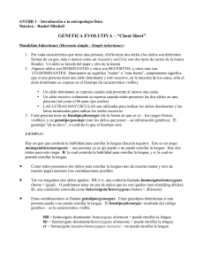 GENETICA EVOLUTIVA – “Cheat Sheet”