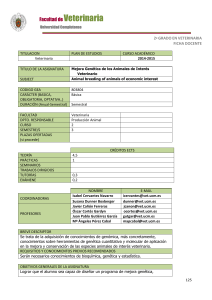 Mejora genética de los animales de interés veterinario