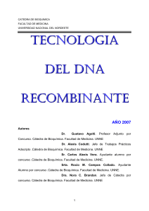 TECNOLOGIA DEL DNA RECOMBINANTE