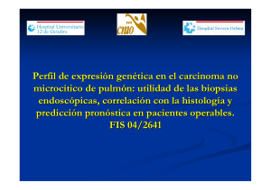 Perfil de expresión genética en el carcinoma no microcítico de
