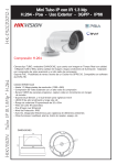 HIKVISION Tubo IP IR 1.3Mp * H.264 HK-DS2CD2012-I