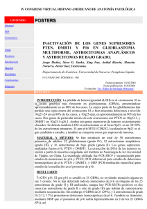 inactivación de los genes supresores pten, dmbt1 y p16 en