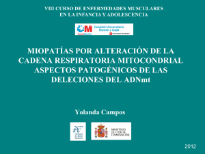 Miopatías por alteración de la cadena respiratoria mitocondrial
