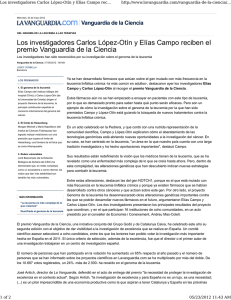 Los investigadores Carlos López-Otín y Elías Campo reciben el