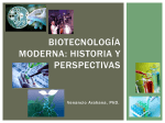 Biotecnología moderna historia y perspectivas V Arahana