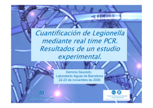 Cuantificación de Legionella mediante real time PCR. Resultados