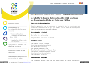 Investigación Clínica en Esclerosis Múltiple 2012