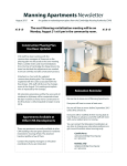 Manning Apartments Newsletter