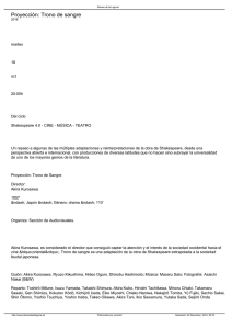 Proyecci&oacute;n: Trono de sangre