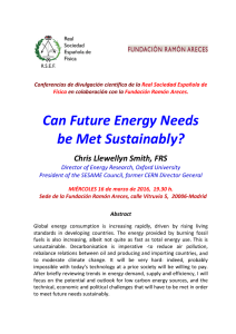 Can b n Fu be M ture Met S e En Sust nerg tain gy N nably Need ly? ds