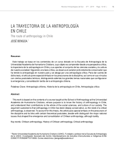 la trayectoria de la antropología en chile