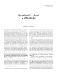 Globalización cultural y antropología