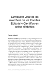 Curriculum vitae de los miembros de los Comités Editorial y