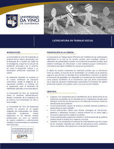 licenciatura en trabajo social - Universidad Da Vinci de Guatemala