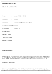 Résumé Spanish (HTML) - Prof. Lourdes Arizpe Official Website