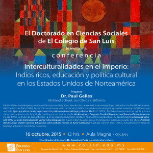 Interculturalidades en el imperio: Indios ricos, educación y política