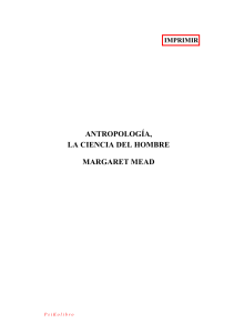 Antropología, la ciencia del hombre - Margaret Mead
