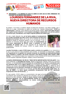 LOURDES FERNÁNDEZ DE LA RIVA, NUEVA DIRECTORA DE