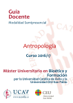 Antropología - Universidad Católica de Ávila