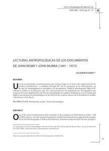 Ramos – Lecturas antropológicas de los documentos de John Rowe