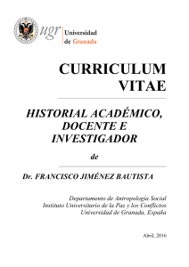 CURRICULUM VITAE - Francisco Jiménez Bautista