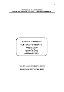 1° Parte Apuntes Cultura y Desierto 2007 - Inicio