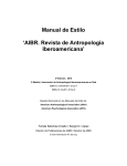Manual de Estilo `AIBR. Revista de Antropología Iberoamericana`