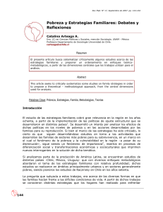 Pobreza y Estrategias Familiares: Debates y