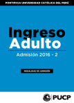 Admisión 2016 - 2 - Pontificia universidad católica del Perú