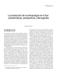 La producción de la antropología en el Sur: características