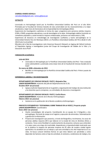 Curriculum Vitae - PUCP - Pontificia Universidad Católica del Perú