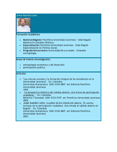 Jaime Ramirez León Formación Académica Maestría/Magister