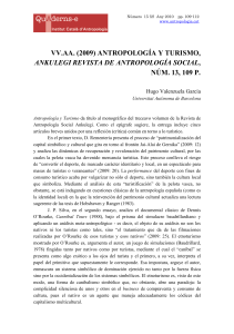 vv.aa. (2009) antropología y turismo, ankulegi revista de