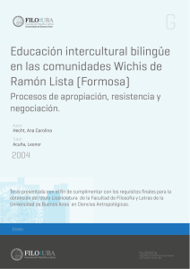 Educación intercultural bilingüe en las comunidades Wichis de
