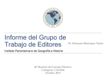 Informe del Grupo de Trabajo de Editores del IPGH