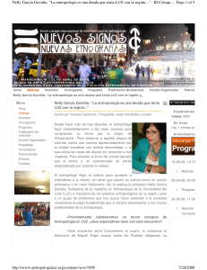 Page 1 of 5 Nelly García Gavidia: “La antropología