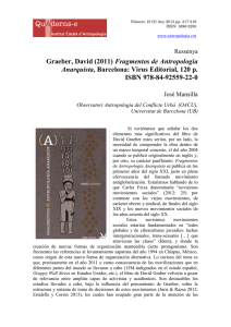 Graeber, David (2011) Fragmentos de Antropología