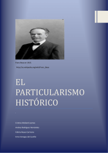 EL PARTICULARISMO HISTÓRICO