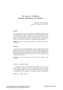 En torno a Cultures. Revista Asturiana de Cultura