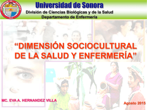 1. Dimensión sociocultural de la salud y enfermería