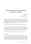 Comunicación intercultural - Correspondencias y Análisis