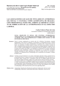 Revista de Antropología Experimental LAS ASOCIACIONES