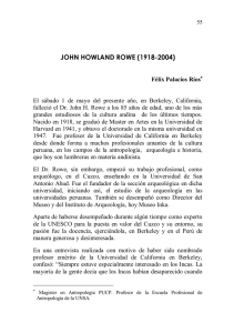 John Howland Rowe - Biblioteca Virtual Universidad Nacional del